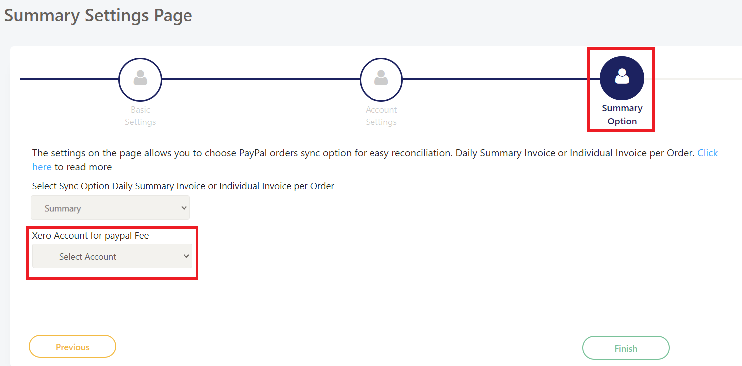 PayPal fees sync in summary