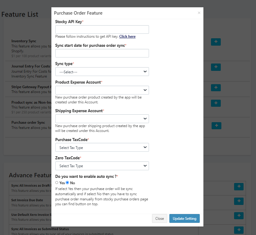 Parex Bridge - Feature to sync Purchase Orders created from Stocky app ...